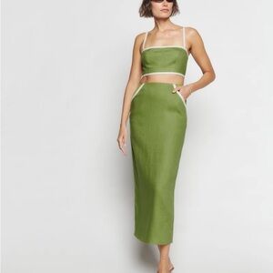 Reformation Elena linen two piece set